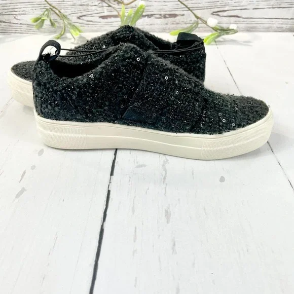 Dolce Vita Black Sparkly Low Top Sneakers - Picture 8 of 11